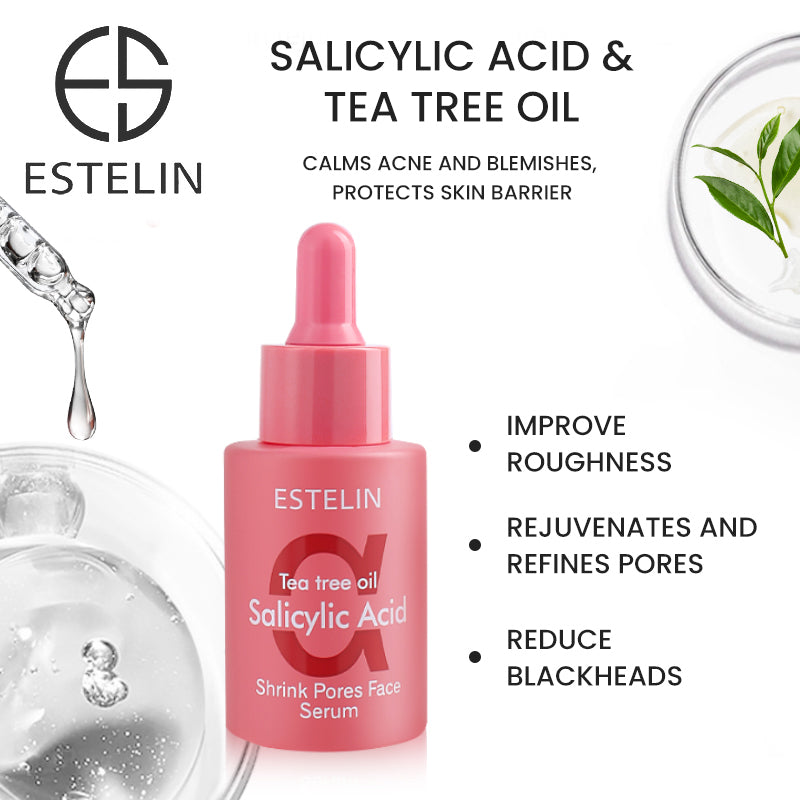 Estelin Acne Clearing Face Serum with Tea Tree Oil and Salicylic Acid