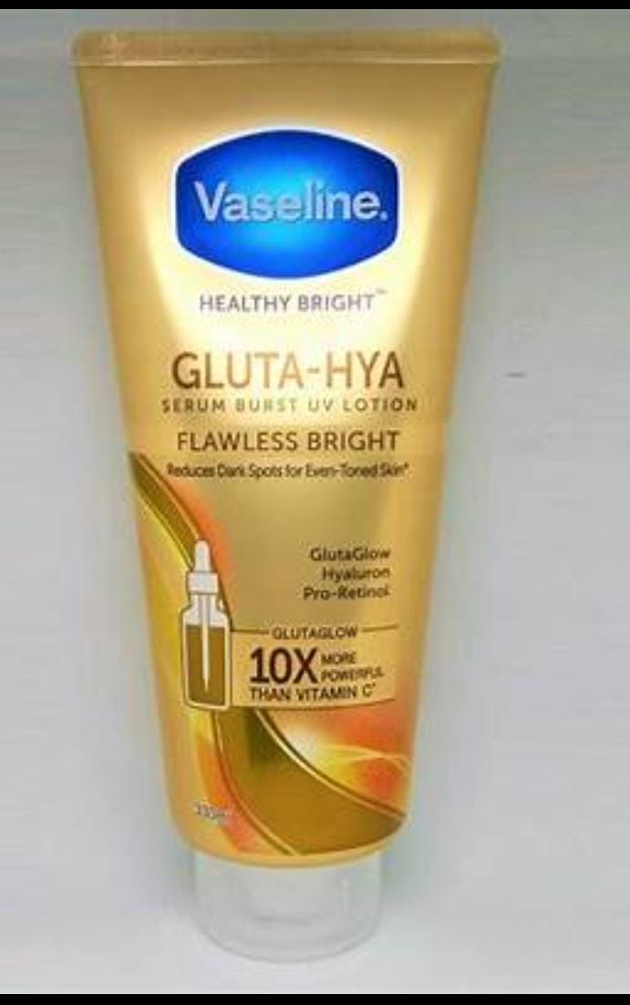 Vaseline Gluta-Hya serum burst UV lotion Flawless Bright(330ml)