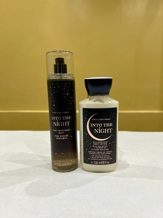 Into the night body lotion & fragrance mist