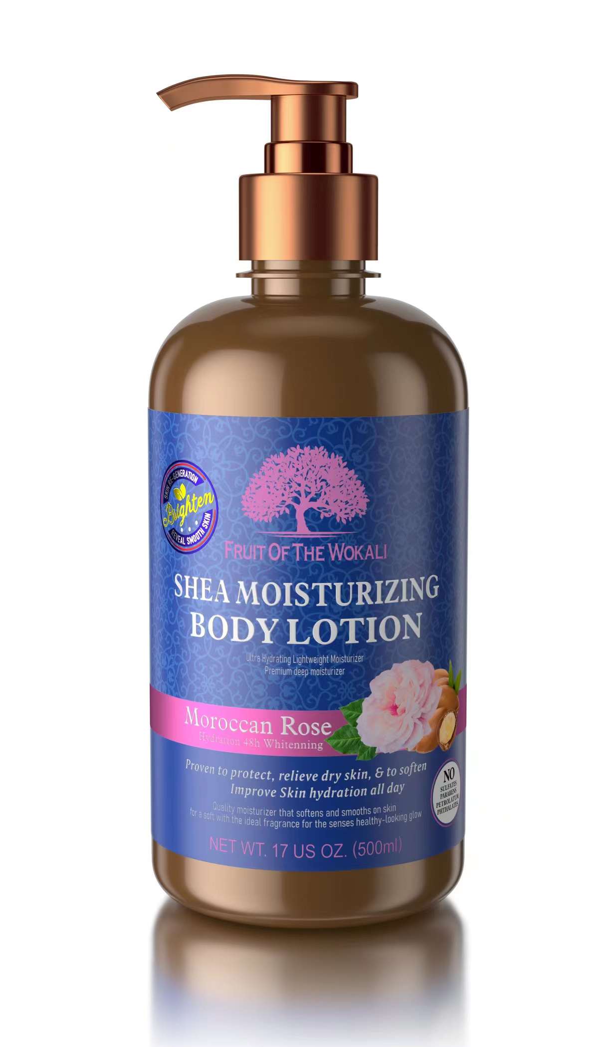 Fruit of the Wokali Shea Moisturizing Body Lotion - Moroccan Rose