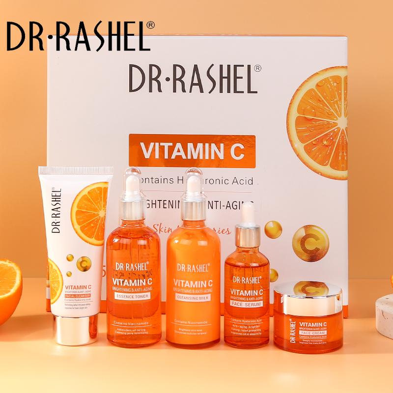 Dr. Rashel Vitamin C Brightening & Anti Aging Skin Care Series 5 Piece Set