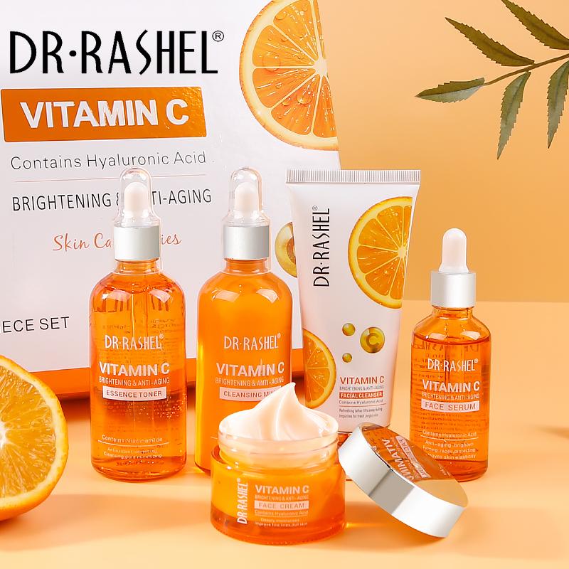 Dr. Rashel Vitamin C Brightening & Anti Aging Skin Care Series 5 Piece Set